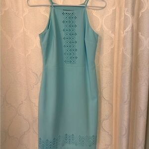 Banana Republic Aqua Lace Midi Dress